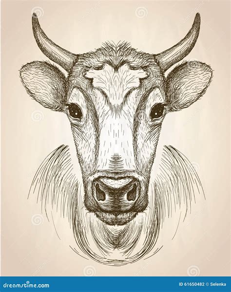 Dairy Cow Face Drawing