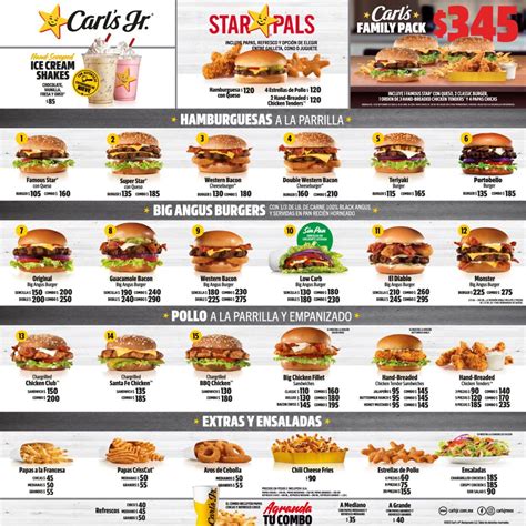 Menú Carls Jr Dragon Foods