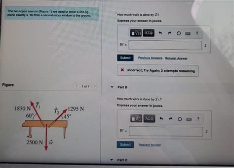 Solved The Two Ropes Seen In Figure Are Used To Lower A Chegg