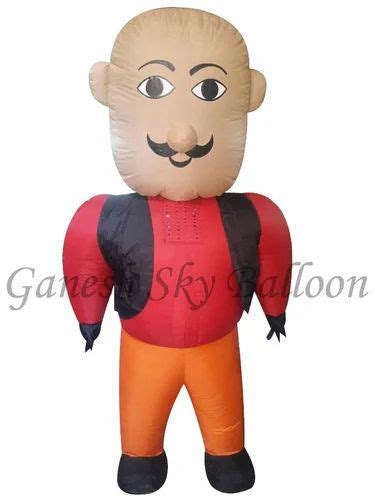 Nylon Fabric Motu Patlu Walking Inflatable, For Advertising, Size: 7.5 Feet at Rs 16000 in New Delhi