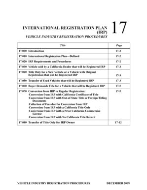 Fillable Online Dmv Ca Ch International Registration Plan Clean Fm