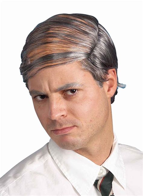 Combover Bald Balding Wig Grey Old Man Halloween Over The Hill Joke