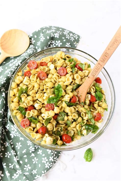 Easy Pesto Pasta Salad Recipe Savvy Saving Couple