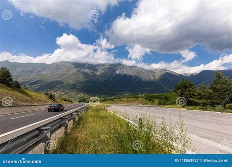 View of Gran Sasso Mountain in Abruzzo Region Italy Editorial Photography - Image of region ...