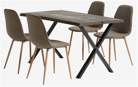 Table Roskilde L Ch Ne Fonc Chaises Bistrup Olive Jysk