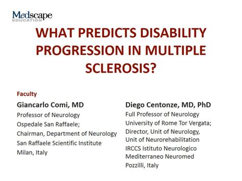 What Predicts Disability Progression In Multiple Sclerosis Ppt Download