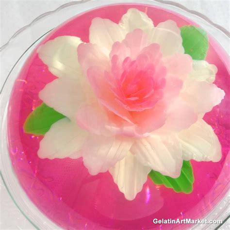 Gelatin Art Market On Instagram A Pink Gelatin Art Flower Cake Yup