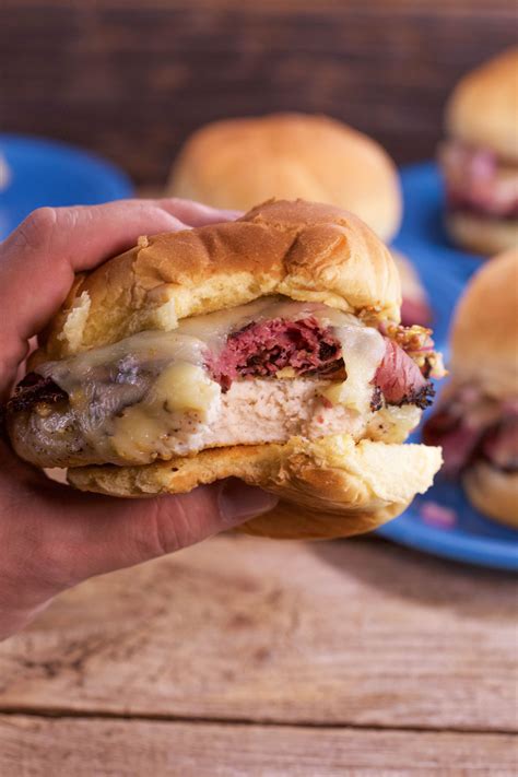 Marc Murphy S Chicken Pastrami Burger Recipe Pastrami Burger Tasty Meat