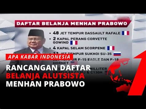 Melihat Rencana Daftar Belanja Alutsista Menhan Prabowo - tvOne