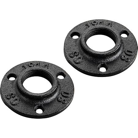 Pipe Decor Malleable Cast Iron Floor Flange Pack Industrial