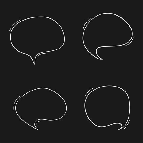 Hand Drawn Set Of Speech Bubbles Vector Art At Vecteezy