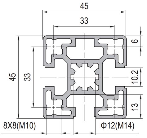 Slots Strut Aluminium Profile Aluminium Profile Aluminum Extrusions