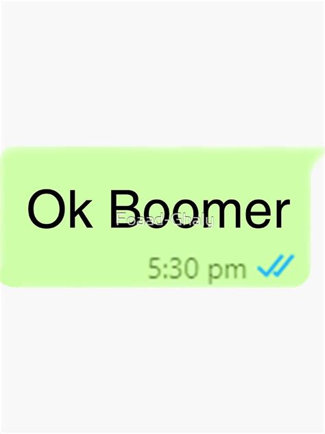 Ok Boomer Meme Sticker For Sale By Foaad Ghaly Redbubble