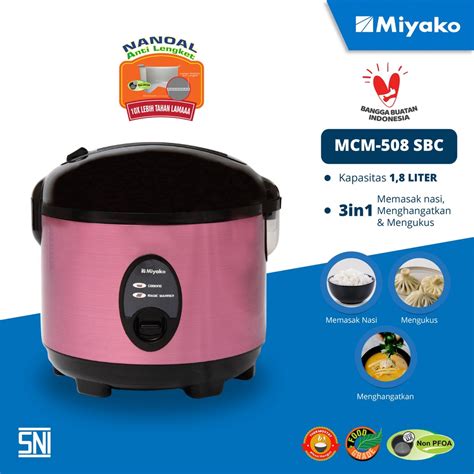 Jual Miyako Rice Cooker Liter Mcm Sbc Shopee Indonesia