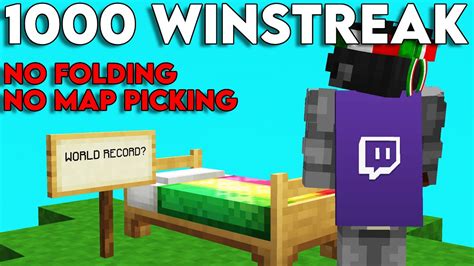 Attempting The Minecraft Bedwars World Record Winstreak Part Youtube