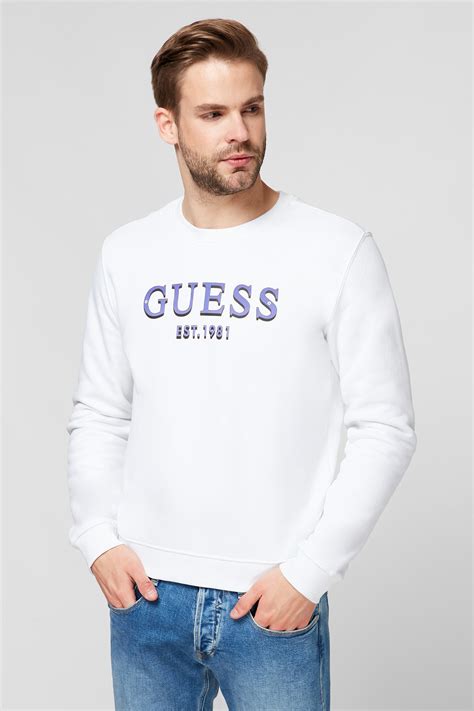 Мужской белый свитшот Guess M0BQ76.K9V31;TWHT — Ultrashop