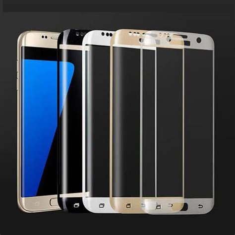 For Samsung S7 Edge Screen Tempered Glass Full Cover 3d Curved Titanium