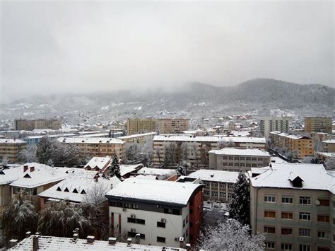 Aerial View of Baia Mare City in the Winter Stock Photo - Image of ...