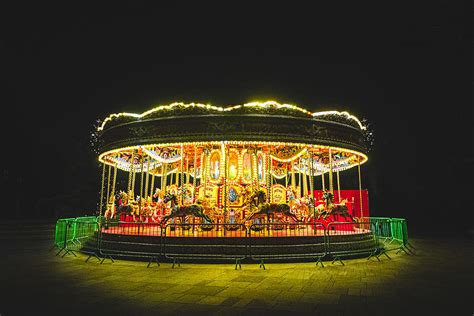 Neon Merry Go Round Photograph By John Barry Pixels