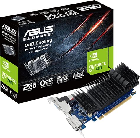 Asus Geforce Gt 730 2gb Gddr5 Low Profile Graphics Card For Silent Htpc