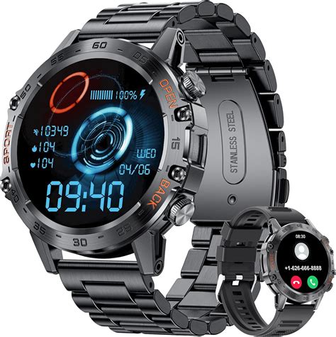 Military Smart Watch For Men 2023 Smart Watches With Bluetooth Voice