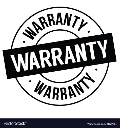 Warranty Stamp On White Royalty Free Vector Image