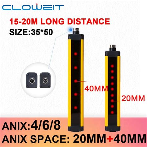 Cloweit Safety Light Curtains 468 Beams 20 40mm Space Protection 3m 5m 10m 15m 20m Long