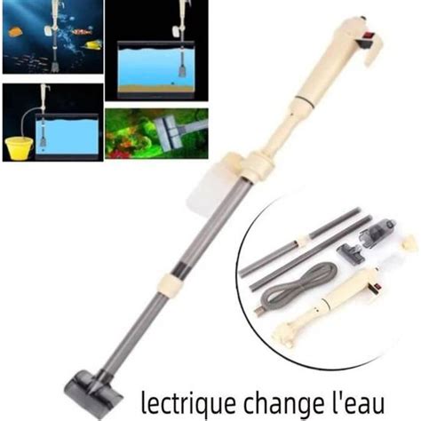 Durable Aspirateur Électrique pour Aquarium Siphon Nettoyeur de Gravier