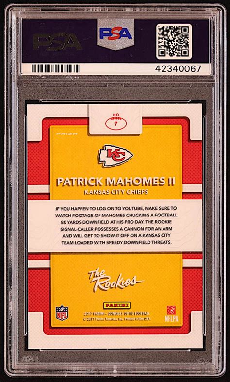 Patrick Mahomes Ii Donruss Optic The Rookies Rc Psa