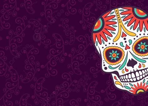 Día De Muertos Day Of The Dead Fuchsia Background Background Mexico