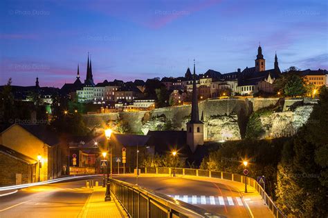 Night In Luxembourg City Stock Images Luxembourg