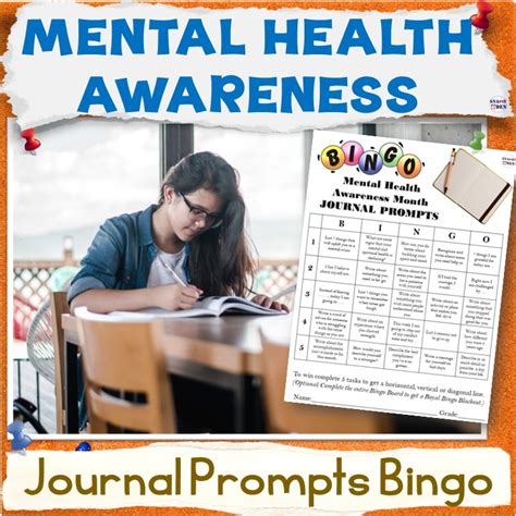 Mental Health Awareness Month Writing Journal Prompts Bingo Choice Board Made By Teachers