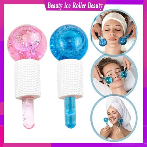 Ice Roller Globes Facial Roller Cold Skin Massagers Crystal Glass Ball