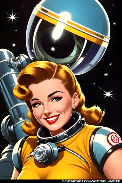 Beautiful Blonde Atompunk 50 S Scifi Pinup Babe By Aipixelmaster On Deviantart