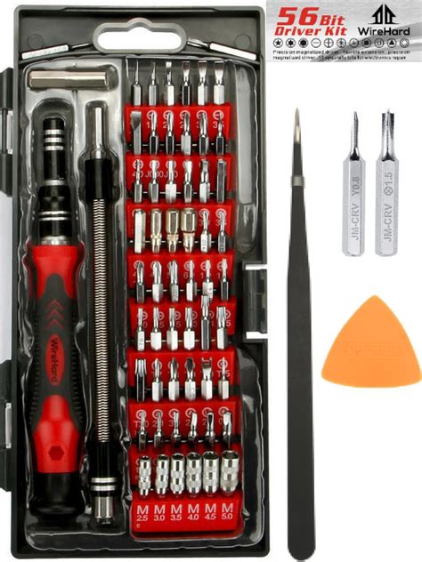 Premium 62 In 1 Repair Tool Kit With 56 Magnetic Bit Set Precision