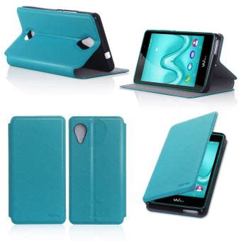 Etui Wiko Lenny G Bleen Turquoise Luxe Ultra Slim Cuir Style Avec