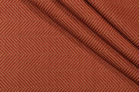 Yards Thbaut Wellesley Herringbone Upholstery Fabric In Paprika W