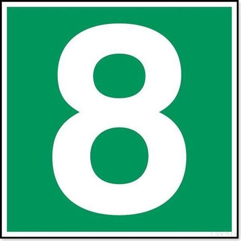 Nummer 8 (Sticker) - Pictogrammenshop.nl