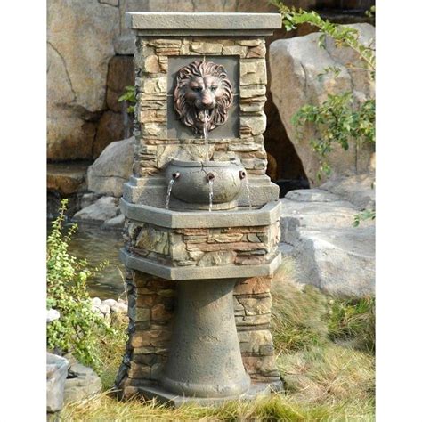 Jeco Lion Head Outdoor Indoor Water Fountain Walmart