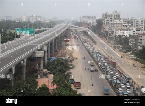 Dhaka Bangladesh.september 2,2023.Elevated Expressway In The Making: A ...