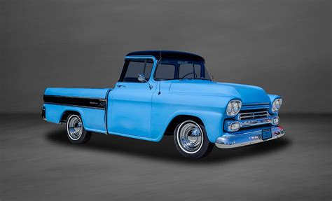 1958 Chevrolet Cameo Pickup Truck - 58CAMEO44 Photograph by Frank J ...