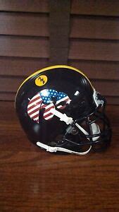 Iowa Hawkeyes Football Schutt Mini Helmet American Flag Tigerhawk anf ...