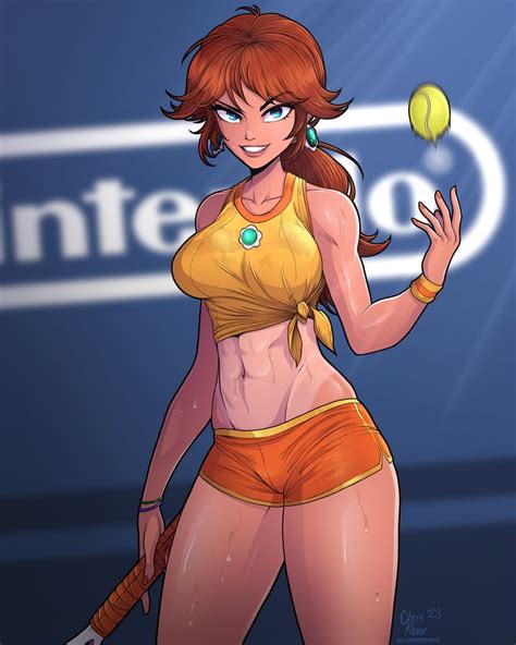 Princess Daisy And Tennis Daisy Mario And 2 More Drawn By