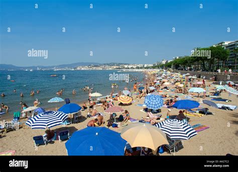 La Croisette Beach Cannes Côte d Azur French Riviera France Stock