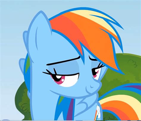 774050 Lidded Eyes Rainbow Dash Rainbow Falls Safe Screencap