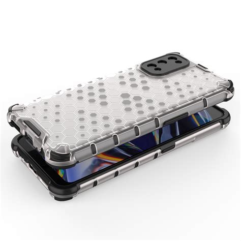 For Oppo Realme Pro Shockproof Honeycomb Pc Tpu Case White