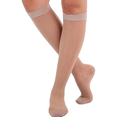 Amazon Truform Compression 15 20 MmHg Sheer Knee High Open Toe