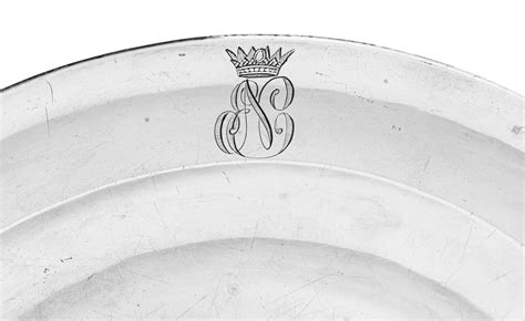 A French Silver Plate With The Cypher Of Prince Eug Ne De Beauharnais