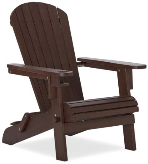 Strathwood Basics Adirondack Chaise De Jardin Avec Porte Gobelet Marron