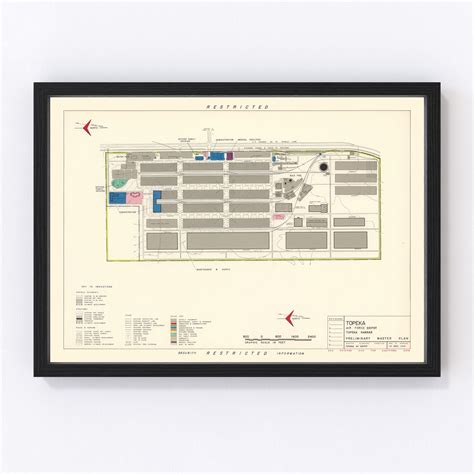 Vintage Map of Topeka Air Force Depot, 1951 by Ted's Vintage Art – Teds